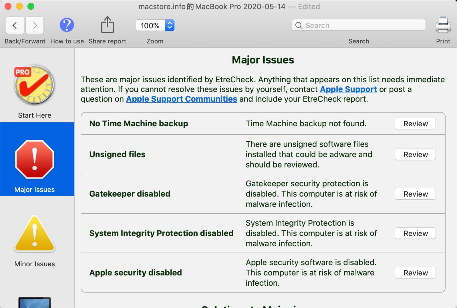 轻松发现Mac的潜在安全性问题并给出改进的建议
